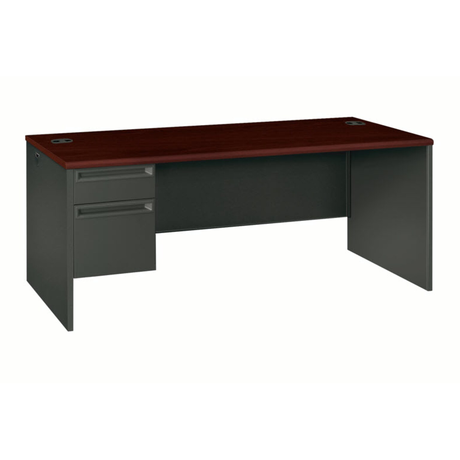 HON 38000 Series Single Left Pedestal Desk, Mahogany (HON38294LNS)