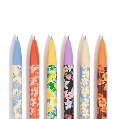 U Brands Laguna Retractable Pens Pen, Bold Point, 1.0mm, Black Ink, 6/Pack (7452U06-48)