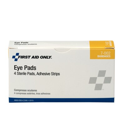 First Aid Only Sterile Eye Pads, 4/Box (7-002)