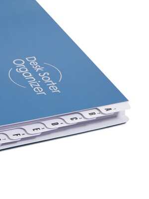 Smead Plastic Indexed Desk File, Alphabetical Index, Blue (89237)