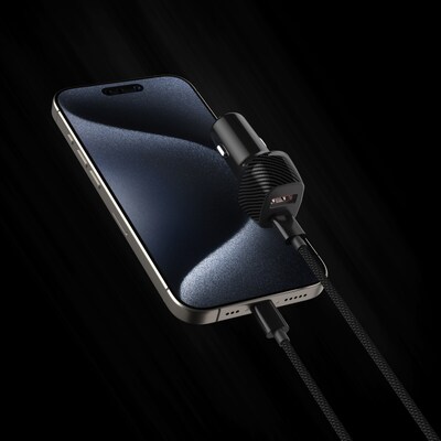 LAX USB-C to USB-C Cable with USBPD 30W Car Charger, Black (CCPD30CC)