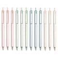 U Brands U-Eco Pastel Speckle Retractable Gel Pens, Fine Point, Black Ink, 12/Pack (3142U01-24)