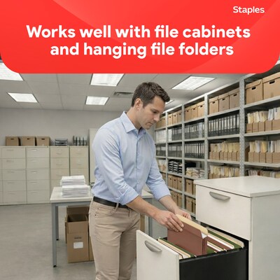 Staples Reinforced File Pocket, 5.25" Expansion, Letter Size, Brown, 10/Box (ST418335)
