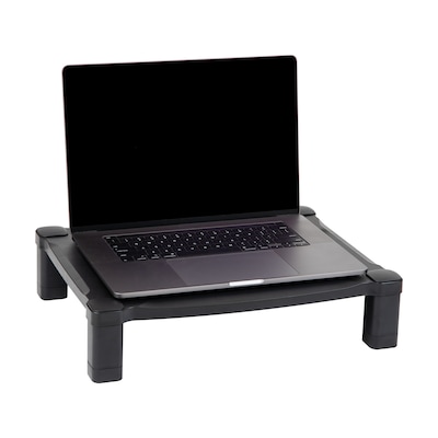 Mind Reader Adjustable Plastic Monitor/Laptop Stand, Black (PLMONST-BLK)
