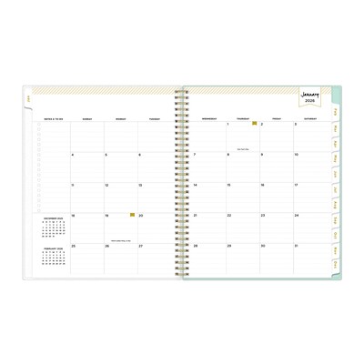 2026 Blue Sky Day Designer Secret Garden 8.5" x 11"  Weekly & Monthly Planner, Plastic Cover, Multicolored (140101-26)