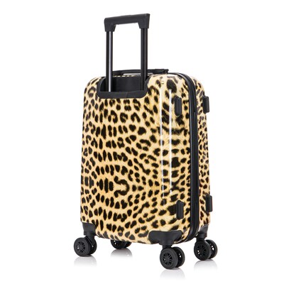 InUSA Prints 22.88" Hardside Suitcase, 4-Wheeled Spinner, TSA Checkpoint Friendly, Cheetah Animal Print (IUAPC00S-CHE)