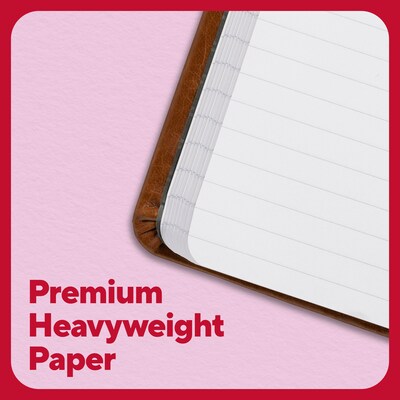 TRU RED™ 5.5” x 8” Medium Hard Cover Narrow Ruled Journal, Cognac (TR61950)