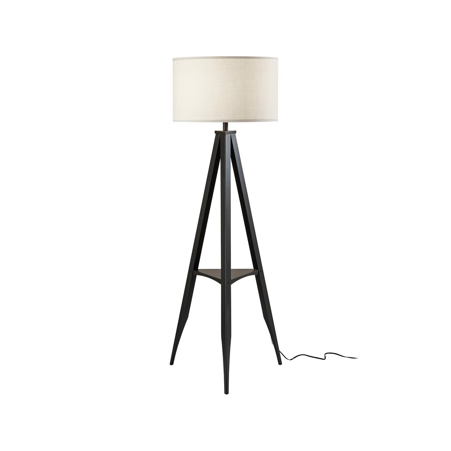 Adesso Warren 61.5 Metal Floor Lamp with Drum Shade (6007-01)