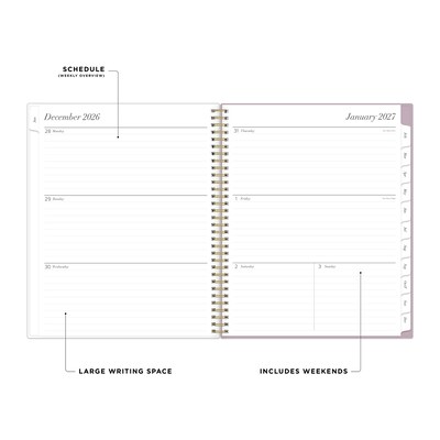 2027 Blue Sky Nevaeh 8.5 x 11 Calendar Year Weekly & Monthly Standard Planner, Plastic Cover (157906)