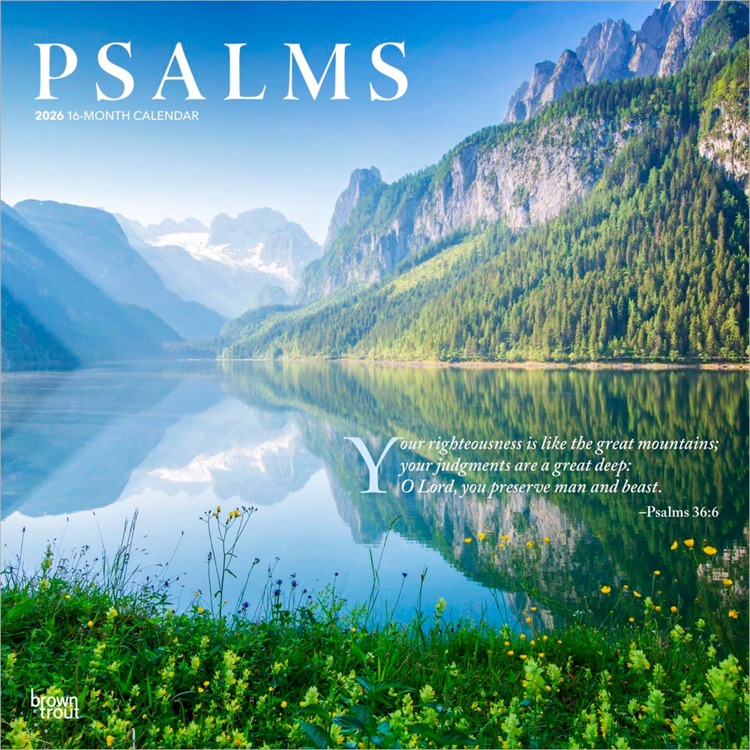 2026 BrownTrout Psalms 12 x 12 Monthly Wall Calendar (9798330705207)
