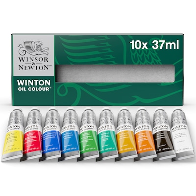 Winsor and Newton Winton Oil Color Paint Tube Set, Assorted Colors, 37 mL, 10/Set (WNX1490619)