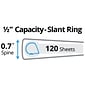 Avery 1/2" 3-Ring View Binders, Slant Ring, White (17002)