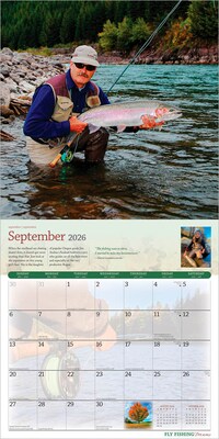 2026 BrownTrout Fly Fishing Dreams 12" x 12" Monthly Wall Calendar (9798330707096)