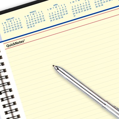 2026 AT-A-GLANCE QuickNotes 8.25" x 11" Weekly & Monthly Appointment Book, Faux Leather Cover, Black (76-950-05-26)