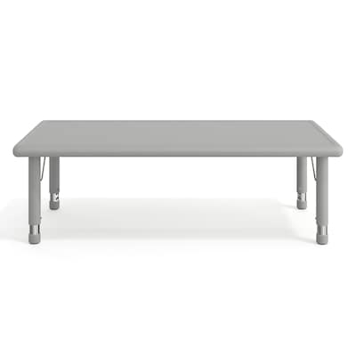 Flash Furniture Wren Rectangular Activity Table, 24" x 48", Height Adjustable, Soft Gray (YUYCX012RECTSGY)