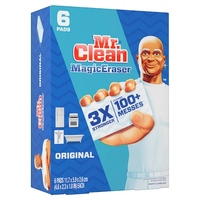 Mr. Clean Magic Eraser Original, Cleaning Pads with Durafoam, 6/Pack (79009)