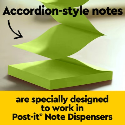 Post-it Pop-up Notes, 3" x 3", Floral Fantasy Collection, 100 Sheet/Pad, 18 Pads/Pack (R33018AUCP)