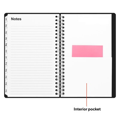 2027 Staples 5" x 8" Weekly & Monthly Planner, Plastic Cover, Black (ST21490-27)
