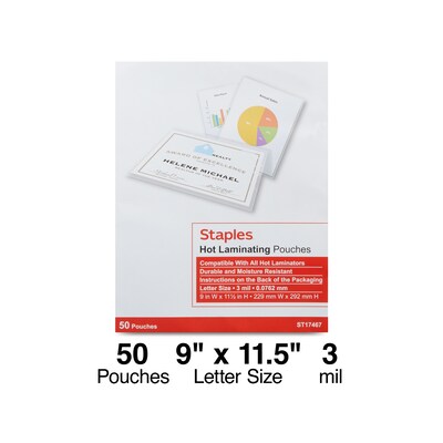 Thermal Laminating Pouch, Letter, 50/Pack