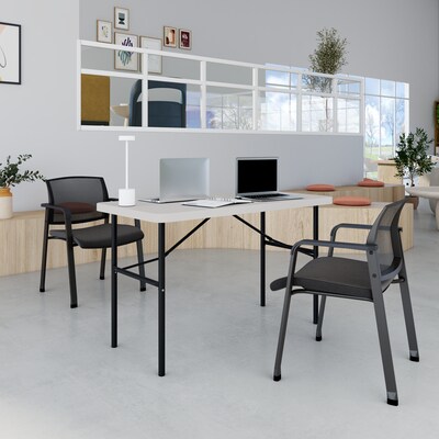 Quill Brand® Folding Table, 48"L x 24"W, Gray Granite (79203/54406)