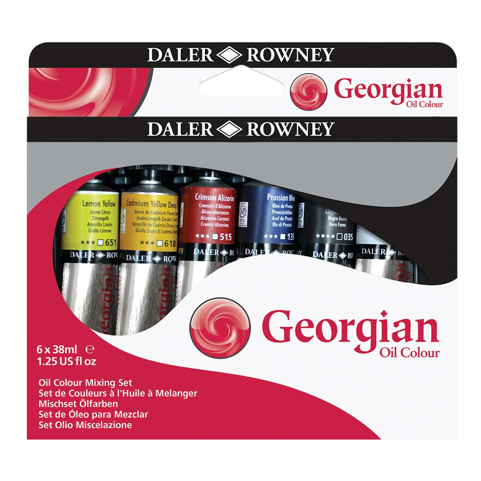 Daler-Rowney Georgian Oil Paint Mixing Set, Assorted Colors, 38ml, 6 Pieces (DRW111900506)