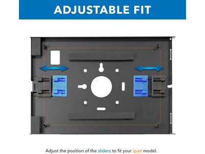 Mount-It! Adjustable Anti-Theft iPad Kiosk with Document Holder, Black (MI-3770B_G10)