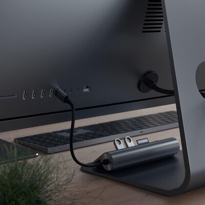 Type-C Aluminum USB 3.0 Hub & Card Reader Space Gray