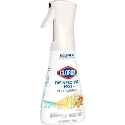 Clorox Disinfecting Multi-Surface Mist, Lemongrass/Mandarin Scent, 16 Fl. Oz. (60151)