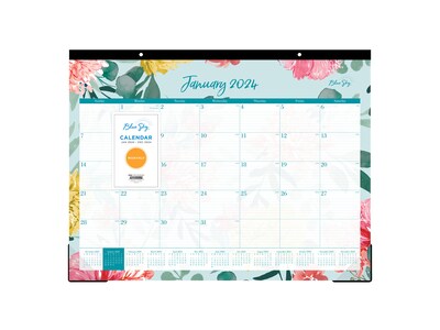 2024 Blue Sky Reflections 22 x 17 Monthly Desk Pad Calendar (117886-24)