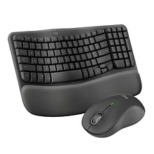 Logitech Wave Keys/Signature MK670/M550 L Wireless Ergonomic Keyboard and Optical Mouse Combo (920-0