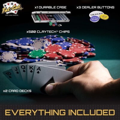 Fat Cat 500 Ct Texas Hold'Em Poker Chip Set (55-0605)