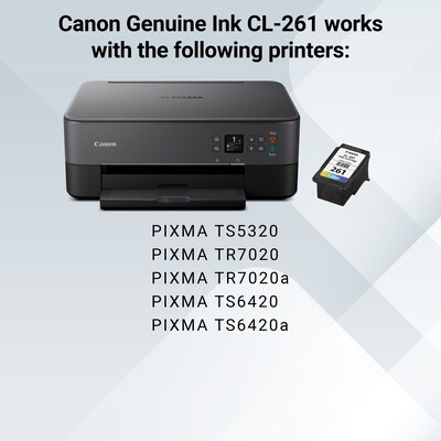 Canon CL-261 Tri-Color Standard Yield Ink Cartridge (3725C001)
