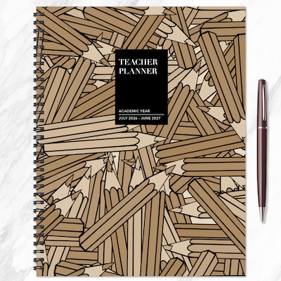 2026-2027 TF Publishing Kraft & Lead 9" x 11" Teacher & Home School Planner (AY27-9600)