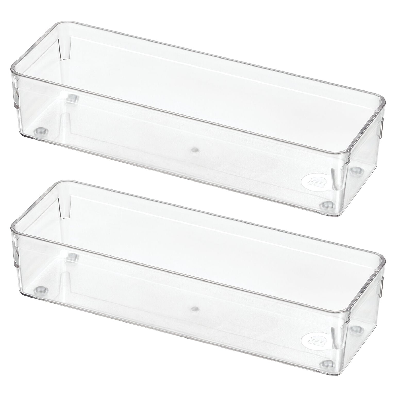 iDESIGN 2-Piece Plastic Drawer Organizer, Clear (28031M2)