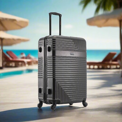 InUSA Resilience 29.52" Hardside Suitcase, 4-Wheeled Spinner, TSA Checkpoint Friendly, Coal (IURES00L-COA)