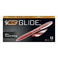 BIC Glide Retractable Ballpoint Pen, Medium Point, Red Ink, Dozen (14504/VCG11RD)