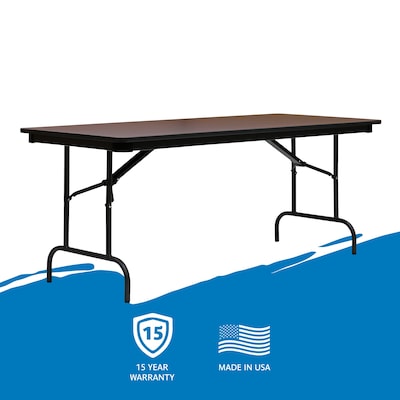 ICEBERG Premium Folding Table, 72" x 30", Mahogany (55224)