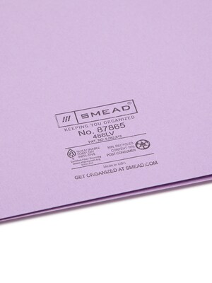 Smead 2-Pocket Heavy Duty Folders, Lavender, 25/Box (87865)