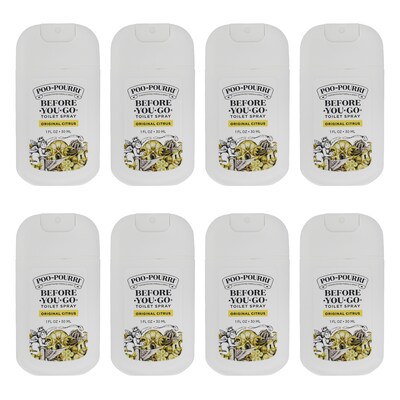 Poo-Pourri Original Citrus Pocket Sprayer - 1 oz Travel Size, 8/Pack (30896-IN)