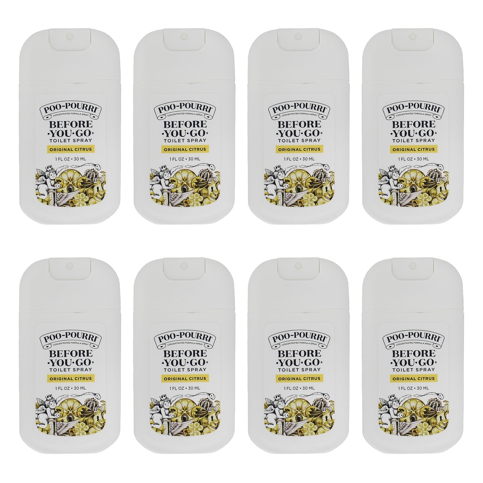 Poo-Pourri Original Citrus Pocket Sprayer - 1 oz Travel Size, 8/Pack (30896-IN)