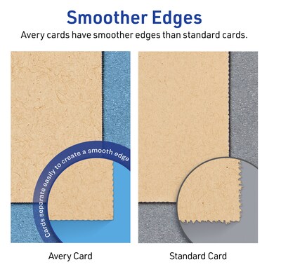 Avery Matte General Use Blank Cards, Kraft Brown, 10/Pack (95352)