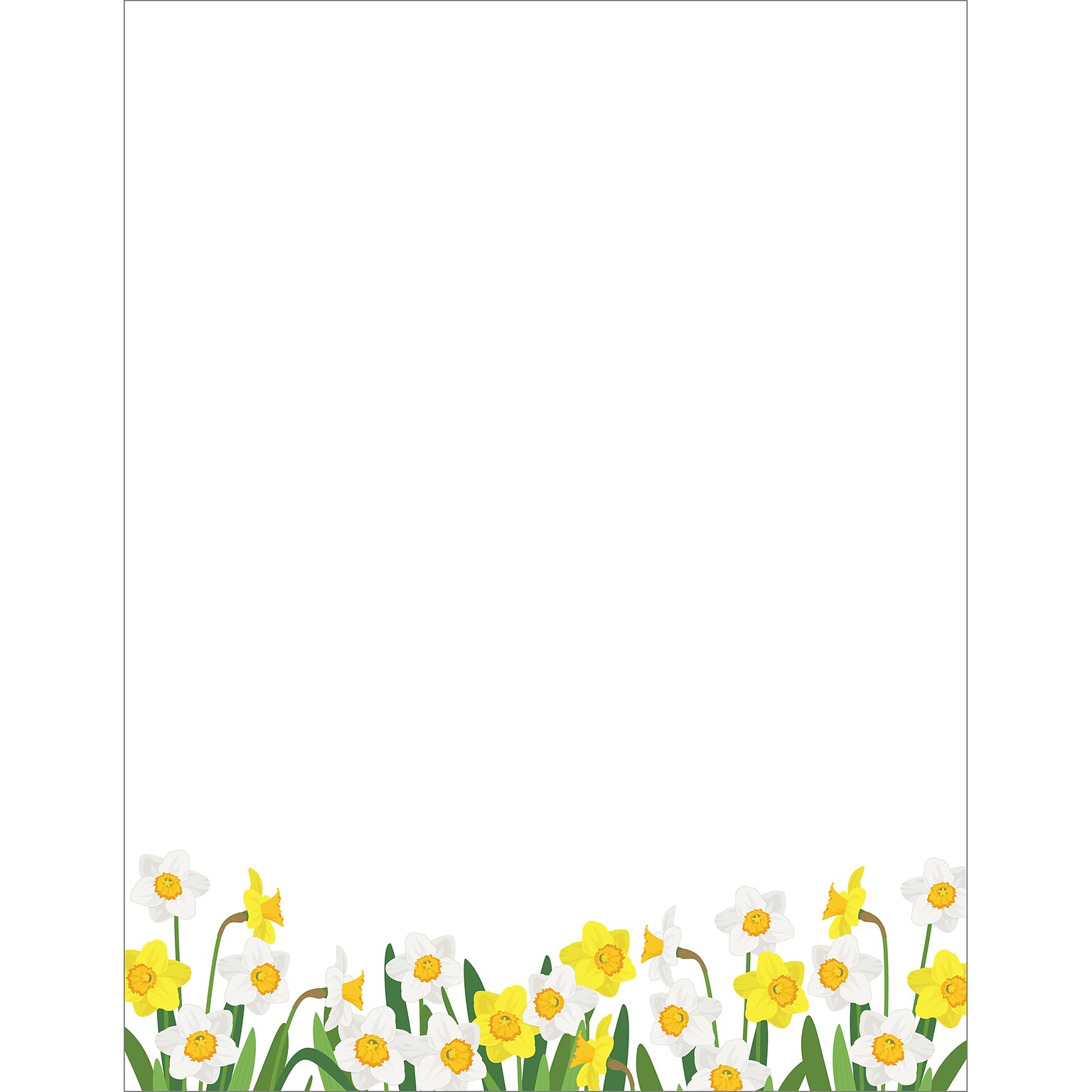 Great Papers Daffodil Meadow Delight Everyday Letterhead, Multicolored, 50 Sheets/Pack (2025005)