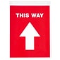 Avery Directional "This Way" Preprinted Floor Decals, 8" x 10.5", Red/White, 5/Pack (83091)