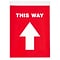 Avery Directional This Way Preprinted Floor Decals, 8 x 10.5, Red/White, 5/Pack (83091)