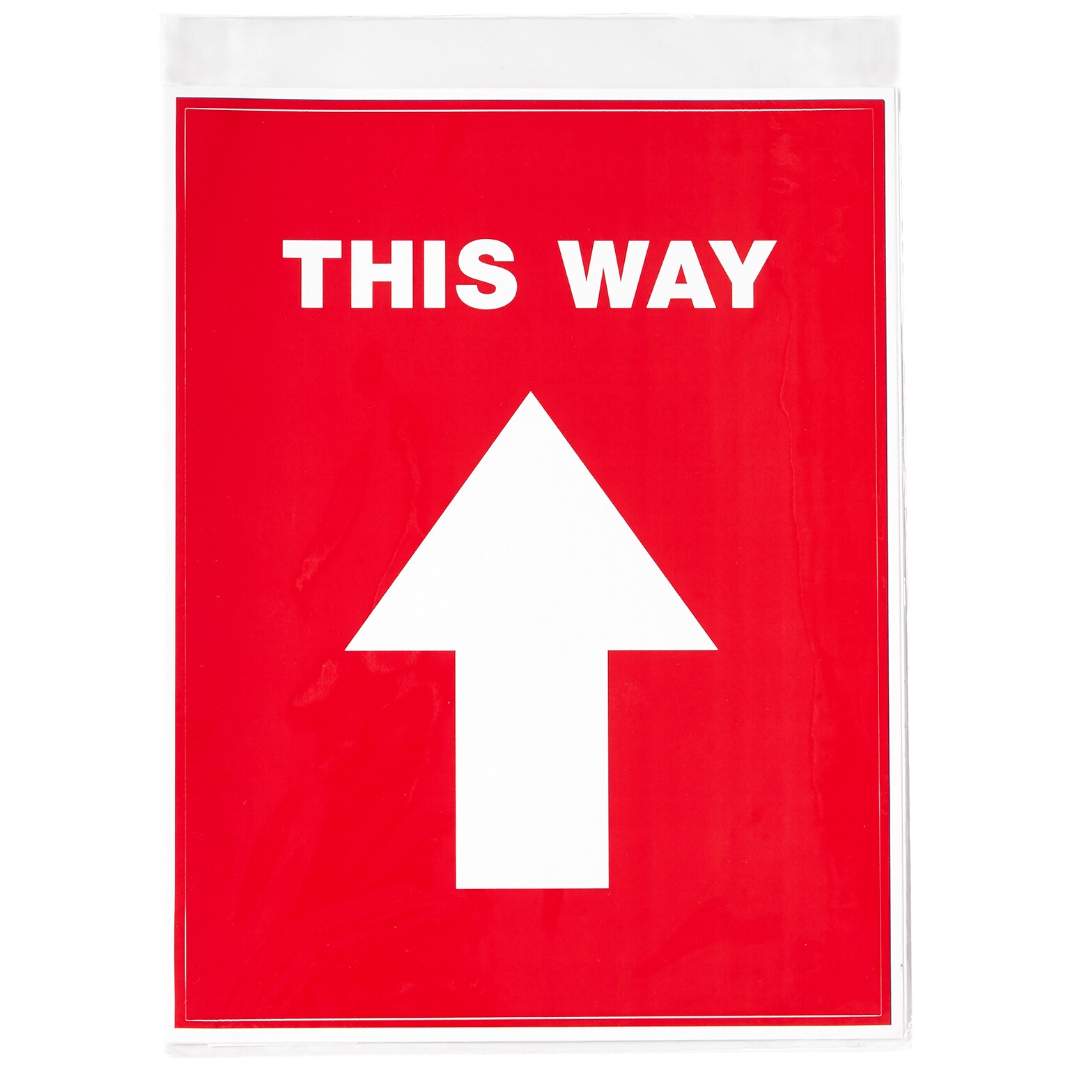 Avery Directional This Way Preprinted Floor Decals, 8 x 10.5, Red/White, 5/Pack (83091)
