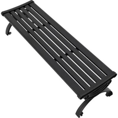 Global Industrial 6' Aluminum Park Bench, Black (436977BK)