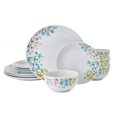Studio Nova Porcelain Dinnerware Set, Fiona Floral, 12 Piece (TAP5323459)