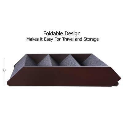 Arf Pets Foldable Wood Dog & Cat Stairs, 4 Levels Height Adjustment, Espresso (APSTPS)