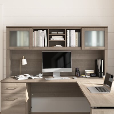 Bush Home Somerset 72"W Desktop Hutch, Ash Gray (WC81611)