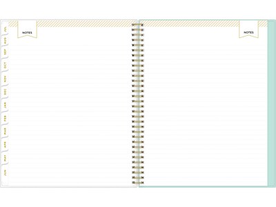 2023-2024 Blue Sky Day Designer Secret Garden Mint 8.5" x 11" Academic Weekly & Monthly Planner (137896-A24)